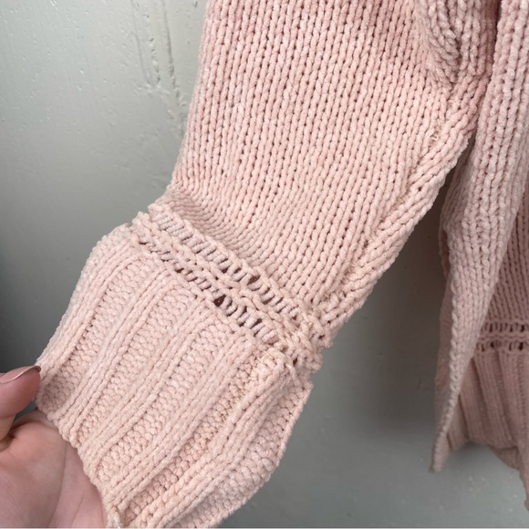 Aerie Oversized Turtleneck Sweater Peach Pink Medium - Picture 2 of 7